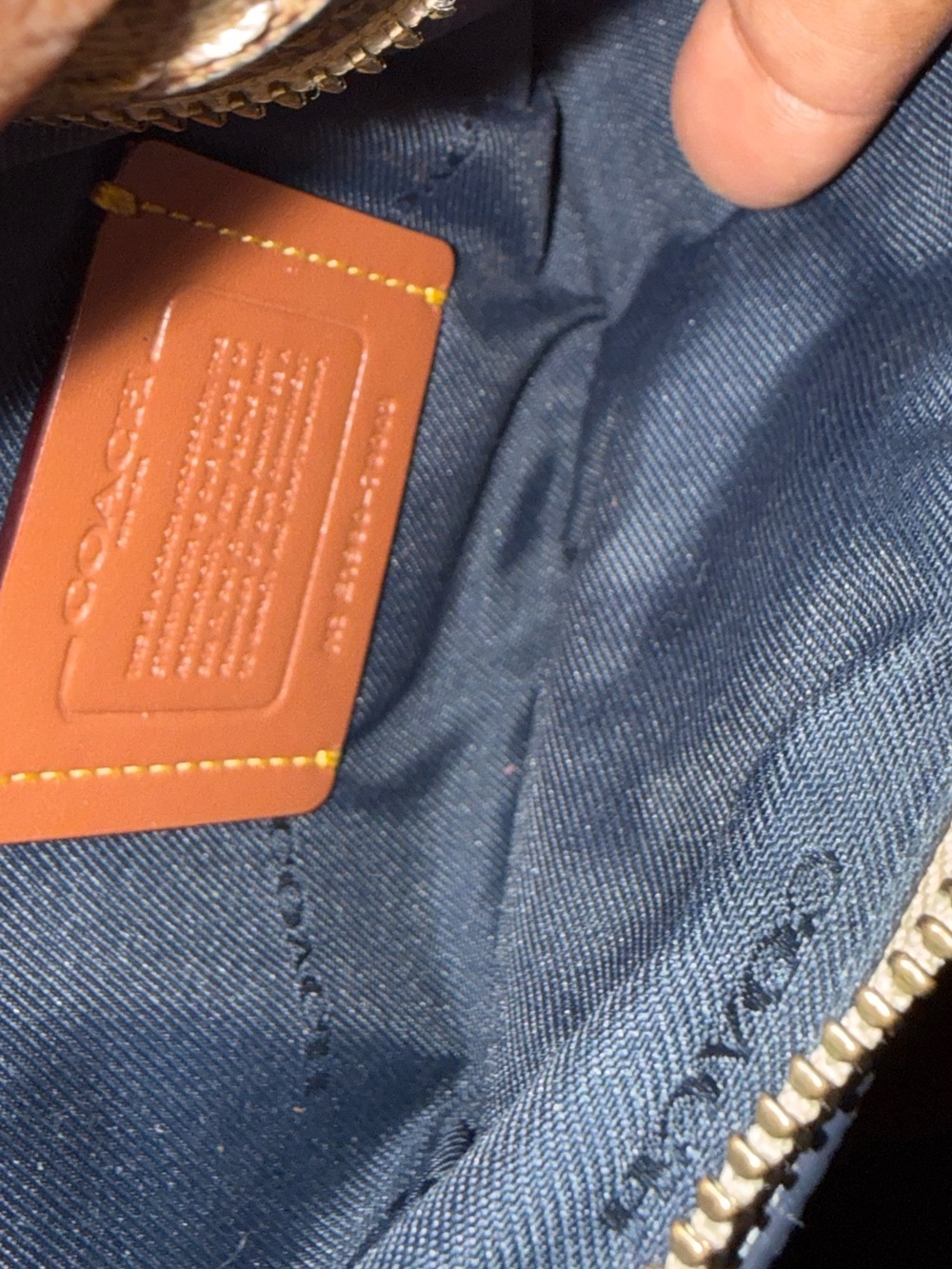 Unique Coach Pebbled Leather Belt Bag in Blue, Brown and Cream - Picture 16 of 16
